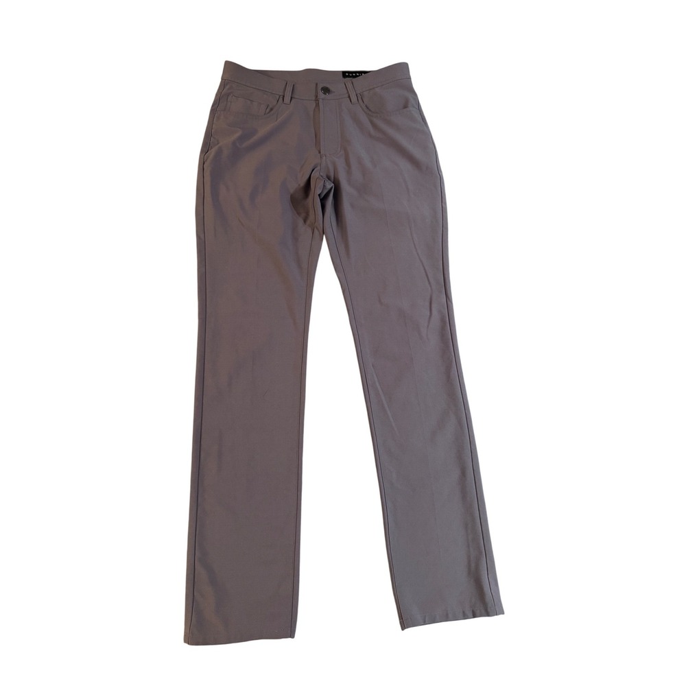 Dunning Golf Mens Gray Performance 5-Pocket Stretch Pants 30x32 Slim Straight - Picture 3 of 6